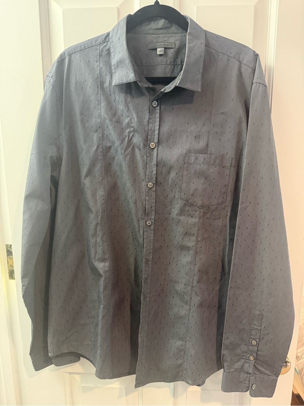 John Varvatos Men's Slate Gray Button-Down Shirt